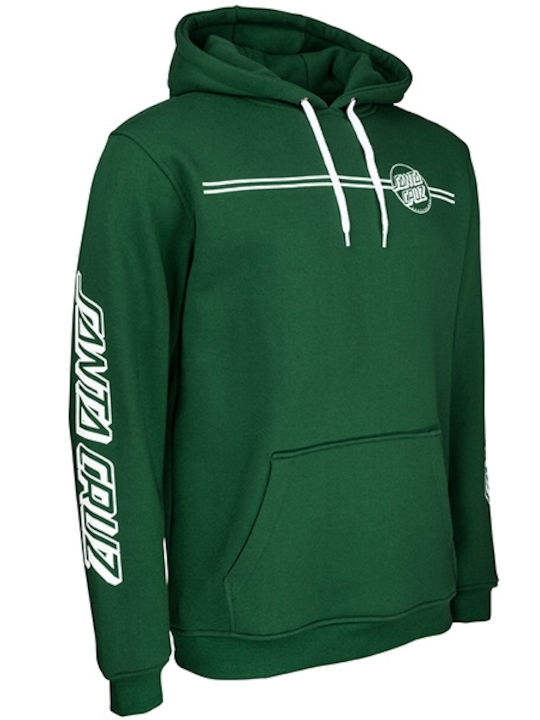 Santa Cruz Men's Sweatshirt with Hood and Pockets Green