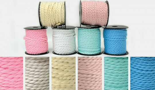 Faitakis Pack Șiret Rotund Din Bumbac Alb 5mm x 20m