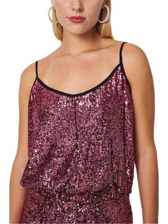Damen Bluse mit Trägern Rot