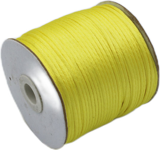 Κορδόνι Σατέν Κίτρινο 2mm x 100m
