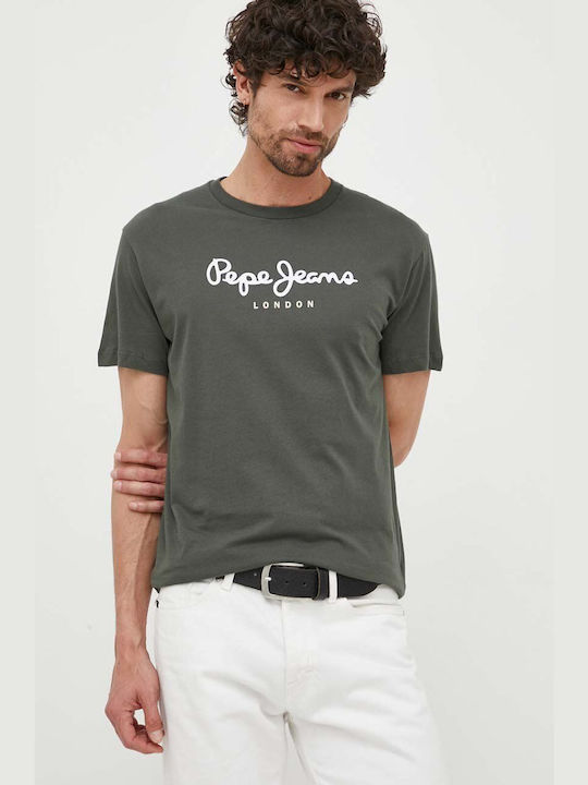 Pepe Jeans Eggo Ανδρικό T-shirt Κοντομάνικο Χακί