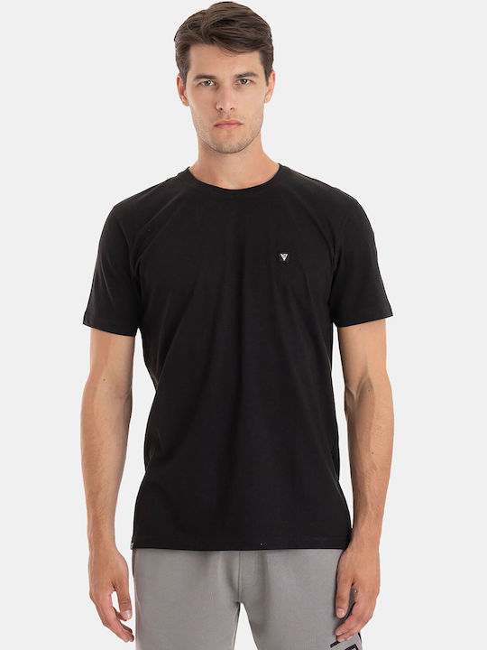 Magnetic North T-shirt Bărbătesc cu Mânecă Scurtă Negru