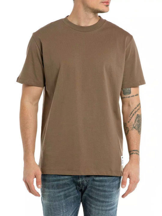Replay Men's Short Sleeve T-shirt Brown
