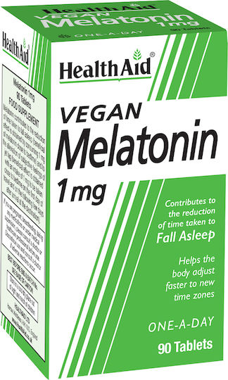Health Aid Веган Мелатонин 1mg Добавка за Сън 90 Таблетки