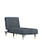 Modern Recliner Samt Gray L155xW55xH33cm