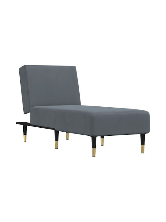 Modern Recliner Samt Gray L155xW55xH33cm