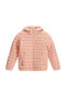 Kinder Steppjacke Kurz mit Kapuze Rosa