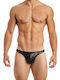 Herren Slips Schwarz mit Mustern 1Packung