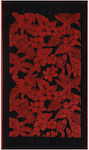 Lino Home Beach Towel Cotton Grey-Red 160x86cm.