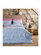Cokitex Lilly Σετ Σεντόνια Υπέρδιπλα με Λάστιχο 175x235+30εκ. Blue (4τμχ)