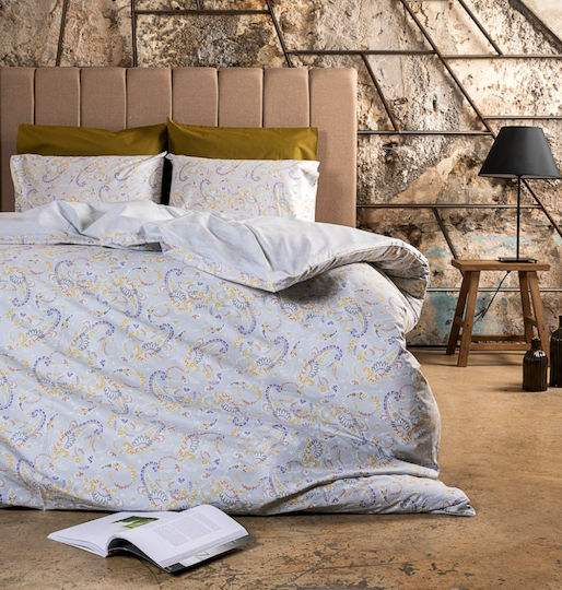 Cokitex Lilly Σετ Σεντόνια Υπέρδιπλα 235x265εκ. Grey (4τμχ)