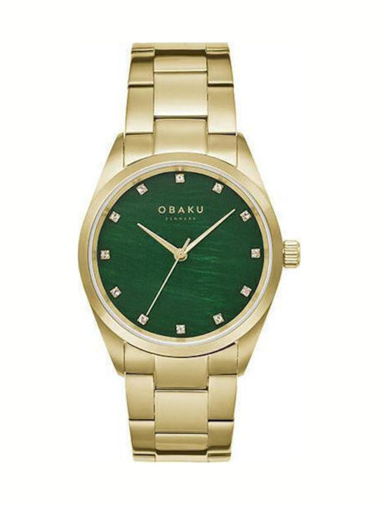 Obaku Chili Damen Uhr mit Gold Metallarmband