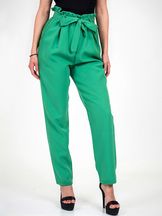 DOT Femei Tesatura Pantaloni Verde