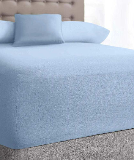 Marwa Protective Cover Queen with Skirt Light Blue 160x200+30cm