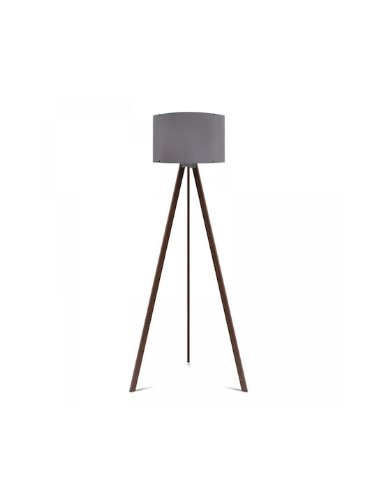 Klikareto Floor Lamp H140xW38cm. with Socket for Bulb E27 Gray