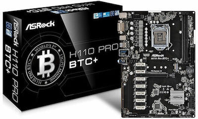 ASRock H110 Pro BTC+ Motherboard ATX με Intel 1151 Socket