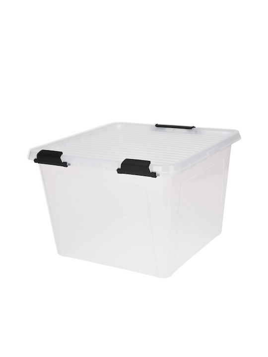 Πλαστικό Κουτί Αποθήκευσης με Καπάκι Διάφανο 40x40x27cm