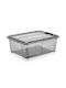 Plastic Storage Box with Lid Transparent 39.5x29.5x14.5cm