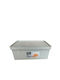 Viomes Plastic Storage Box with Lid Gray 35.5x25.5x13.5cm 1pcs