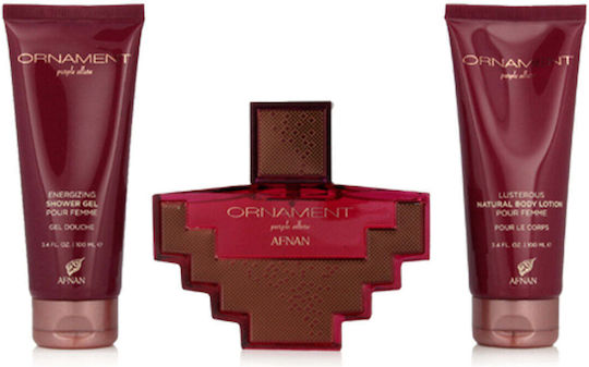 Afnan Ornament Purple Allure Women's Set with Eau de Parfum and Shower Gel 3pcs