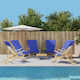 vidaXL Set 6 Hotel Face Towels 135x60 cm 400gsm Blue