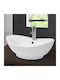 ML-Design An der Wand montiert Aufgesetztes Waschbecken Keramik 59x20.5x39.5cm Weiß