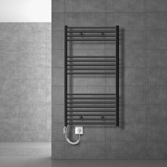 ECD Germany Електрическа закачалка за кърпи 900W 120x75см Сив
