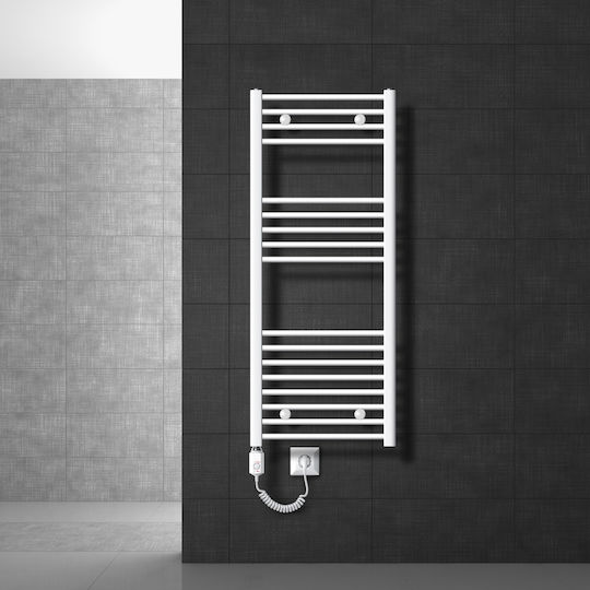 ECD Germany Șină electrică pentru prosoape 1200W 120x50cm Alb