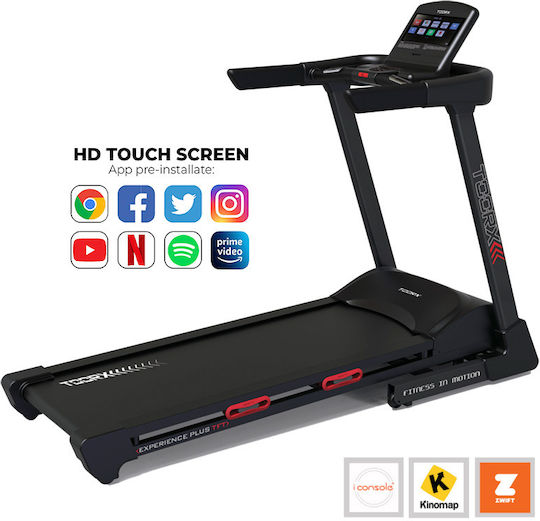 Toorx TFT 10.1 3.5hp Electric Foldable Treadmill for User Up to 130kg