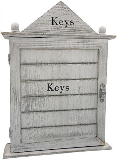 Wand-Schlüsselanhänger Holz KEYS 6 Haken 21x6x28cm