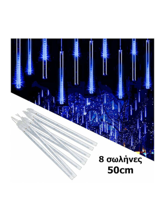 8 Λαμπάκια LED Μπλε τύπου Μετεωρίτης
