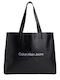 Sculpted Monogram Slim Women's Tote Handbag Black