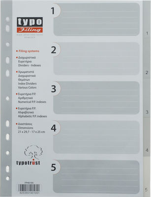 Typotrust Πλαστικό Διαχωριστικό για Έγγραφα A4 με Τρύπες