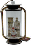 Christmas Wood Bronze Lantern 21x10cm