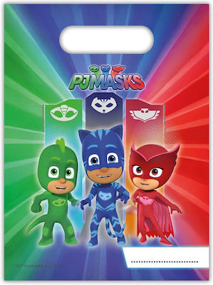 Procos Plastic Bag for Gift with Theme "PJ Masks" Multicolored 6pcs