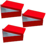 General Trade Paper Box for Gift Red 3pcs