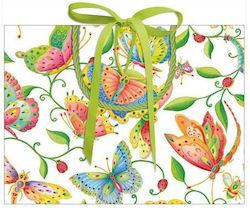 Caspari Bag for Gift with Theme "Butterflies" Multicolored