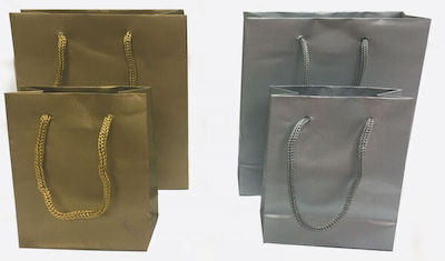 Paper Bag for Gift Gold 8x4x10cm. 12pcs