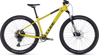 Cube Analog Flashlime 29" 2023 Yellow Mountain Bike with 12 Speeds and Hydraulic Disc Brakes