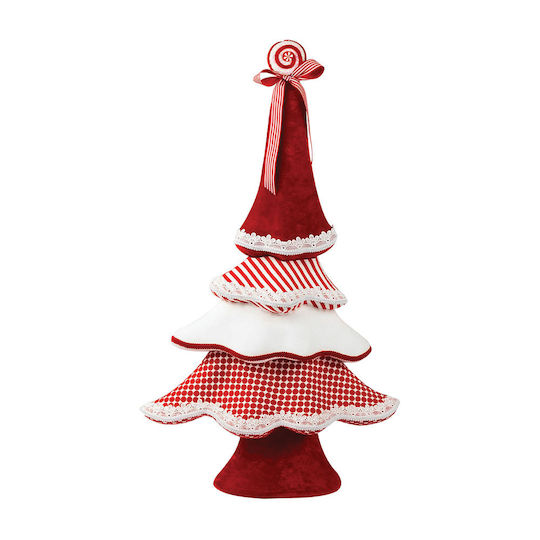 Christmas Decorative Fabric Tree 82cm Red