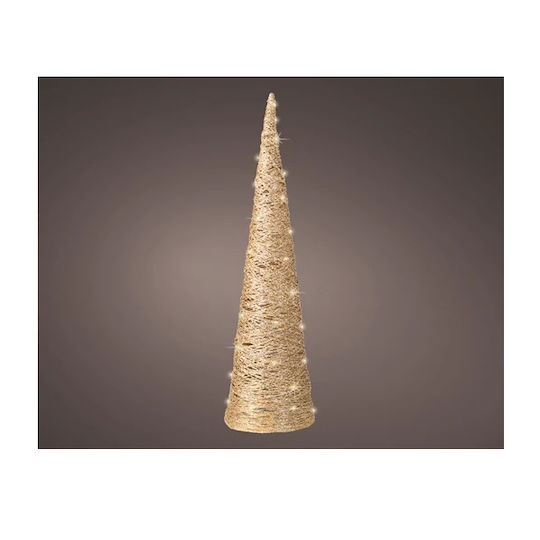 Christmas Decorative Illuminated Tree Cone 78cm Battery Decorated Gold