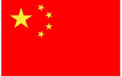 Flagge Chinas Polyester 27x16cm