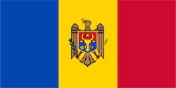 Polyester Perforated Flag of Moldova 25x18cm