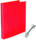 Archetypon Clipboard with 2 Rings 2/32 for Paper A4 Red Binder 1pcs