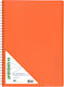 A&G Paper Clipboard Flexible with 60 plastic sleeves Slides for Paper A4 Orange 1pcs