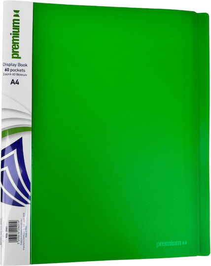 A&G Paper Mappe Suppl mit 60 Plastikhüllen Folien für Papier A4 Grün Premium 1Stück