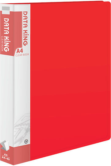 Data King Clipboard Flexible for Paper A4 Red 1pcs