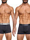 Herren Boxershorts Anthracite Metallic 2Packung