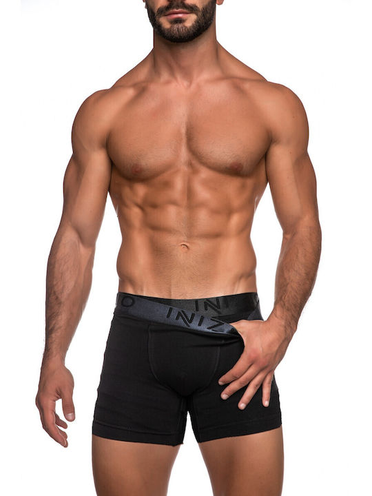 Inizio Men's Boxers Black/Anthracite Metallic 2Pack