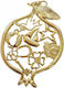 Tatu Moyo Charms Metallic Pendant Motif for Jewelry Gold in Shape Pomegranate Set 10pcs